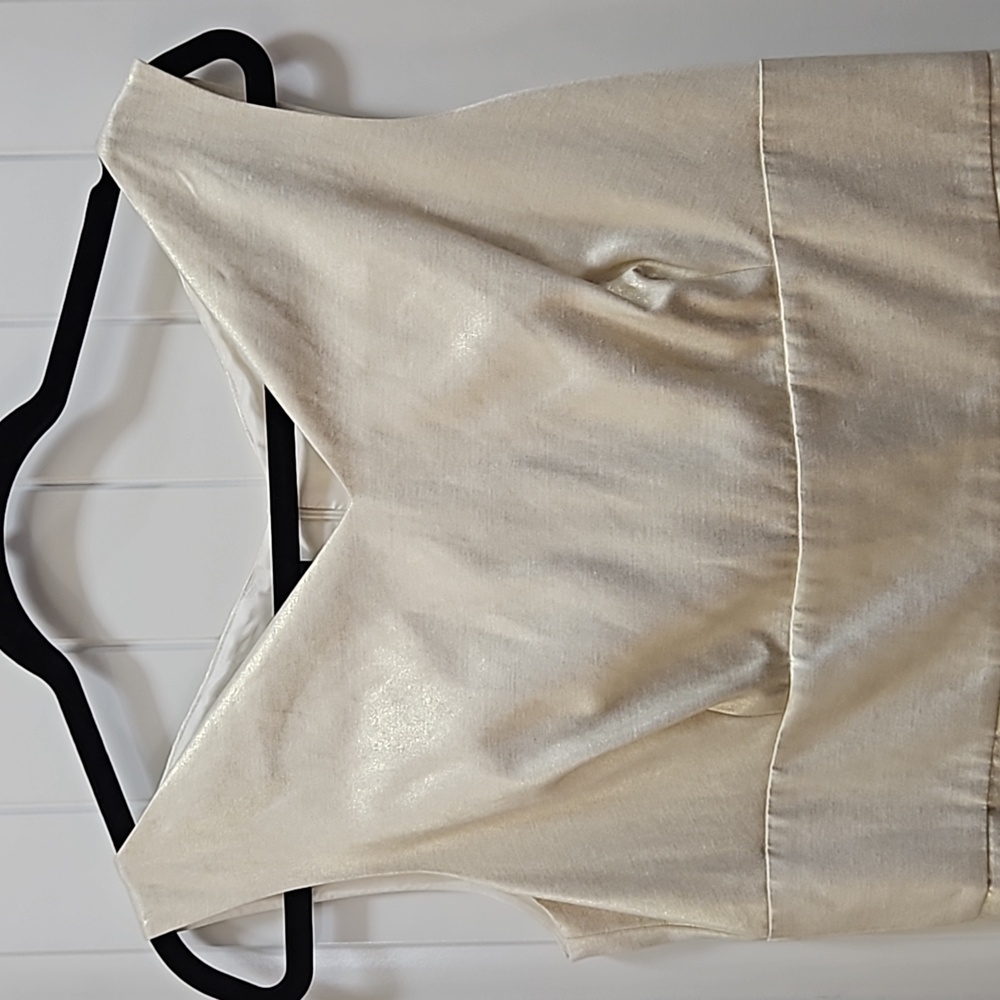 Escada Luxury Champagne Cream  Sheath dress with pockets! Silk/cotton blend - Picture 4 of 13